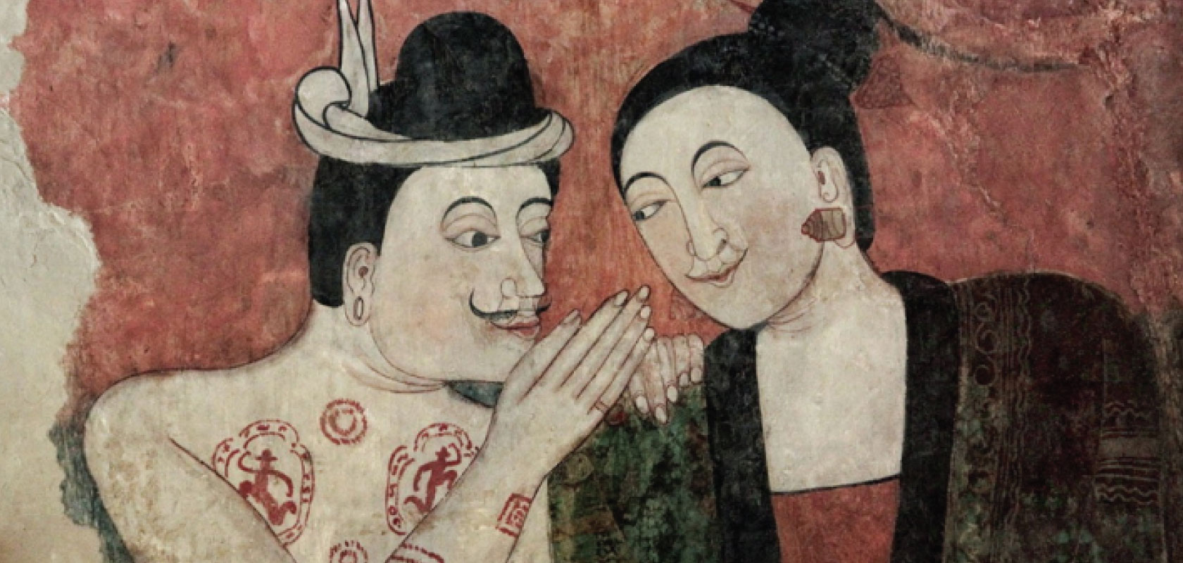 A painting of a famous lover in Wat Phuminh temple in Nan province